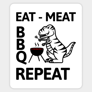 T-Rex BBQ: Eat, Meat, BBQ, Repeat Sticker